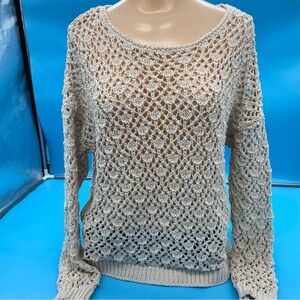 Nicole Miller Pullover Knitted Coverup Cream Size Small